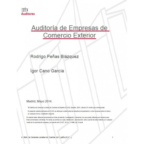 50276241 - Auditoría de las Empresas de Comercio exterior 